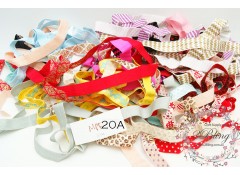 Mix Pack Elastic (MPE 20A) 30 meters, Fold over elastic (Pattern/Foil/ Glitter)